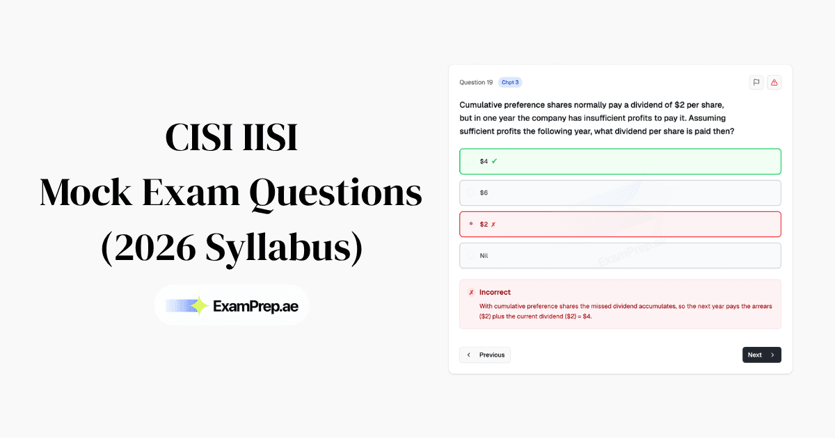 Free CISI IISI Mock Exam Questions 2026: 5 Sample Questions with Answers
